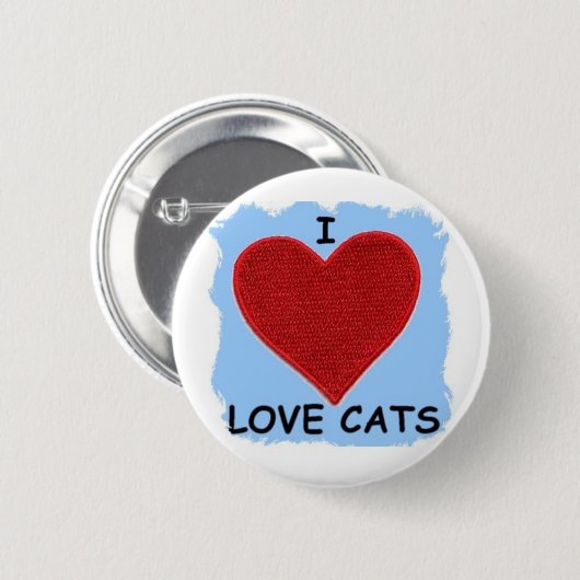 I LIEBE-KATZEN-...... HERZ-FLECKEN BUTTON (Vorne & Hinten)