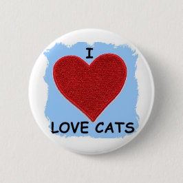I LIEBE-KATZEN-...... HERZ-FLECKEN BUTTON