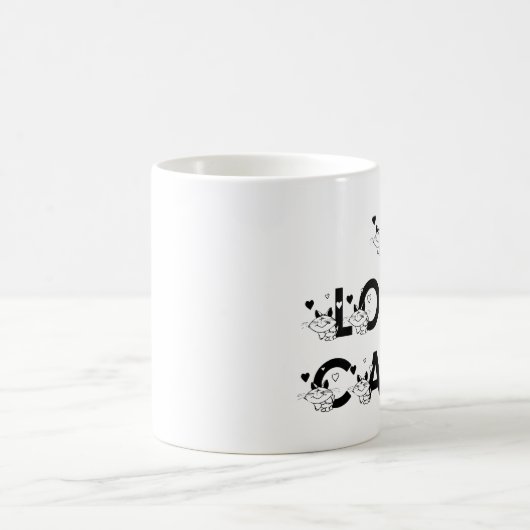 I Liebe-Katzen-Kaffee-Tasse Kaffeetasse (Mittel)