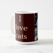 I Liebe-Katzen Kaffeetasse (Vorderseite Links)