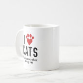 I Liebe Katzen Kaffeetasse (Vorderseite Links)