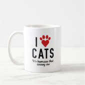 I Liebe Katzen Kaffeetasse (Links)