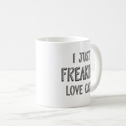 I Liebe Katzen Kaffeetasse (VorderseiteRechts)