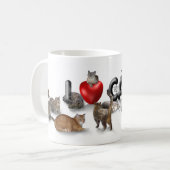 I Liebe Katzen Kaffeetasse (Vorderseite Links)
