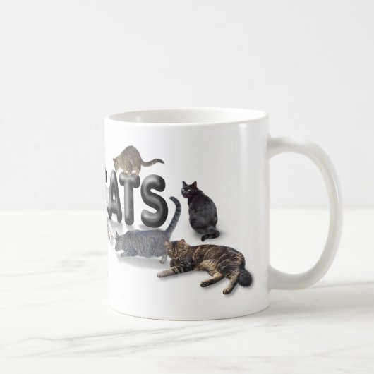 I Liebe Katzen Kaffeetasse (Rechts)