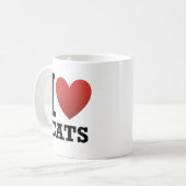 I Liebe-Katzen Kaffeetasse (Vorderseite Links)