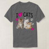 I Liebe Katzen Katzenliebhaber I Liebe Kätzchen T-Shirt (Design vorne)