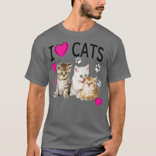 I Liebe Katzen Katzenliebhaber I Liebe Kätzchen T-Shirt