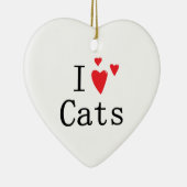 I Liebe-Katzen Keramik Ornament (Rechts)
