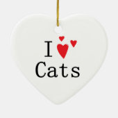 I Liebe-Katzen Keramik Ornament (Hinten)