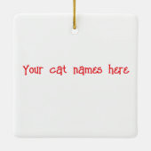 I Liebe Katzen Keramikornament (Rückseite)