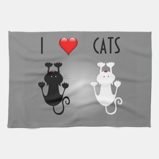 I Liebe-Katzen Küchentuch (Horizontal)