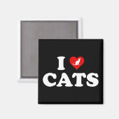 I Liebe Katzen Magnet (Vorderseite/Rückseite)