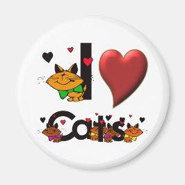 I Liebe Katzen Magnet