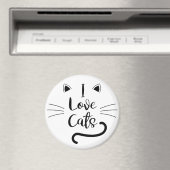 I Liebe Katzen Magnet (In Situ (Geschirrspüler))