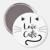 I Liebe Katzen Magnet (Vorderseite/Rückseite)