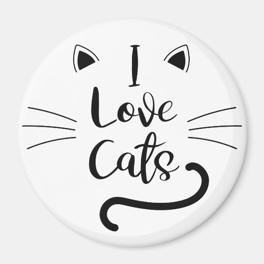 I Liebe Katzen Magnet (Vorne)