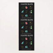 I Liebe Katzen - Menschen sind zu viel Arbeit (V5) Yogamatte (Vorderseite)