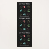 I Liebe Katzen - Menschen sind zu viel Arbeit (V5) Yogamatte (Rückseite)