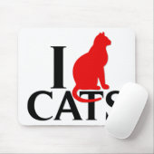 I Liebe-Katzen Mousepad (Mit Mouse)