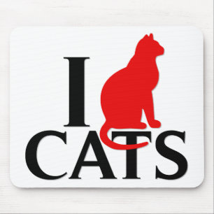 I Liebe-Katzen Mousepad