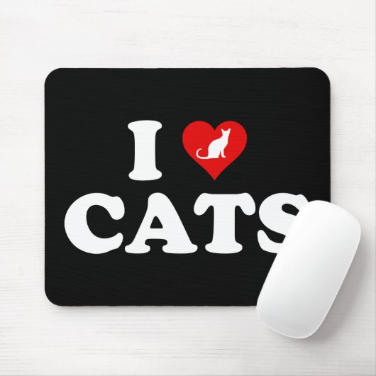 I Liebe Katzen Mousepad (Mit Mouse)