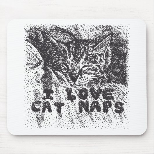 I Liebe Katzen Nickerchen, Katze schlafen Mousepad (Vorne)