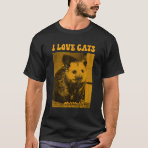 I Liebe Katzen Opossum 1 T-Shirt