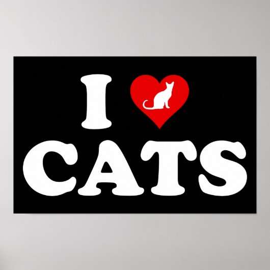 I Liebe Katzen Poster (Vorne)