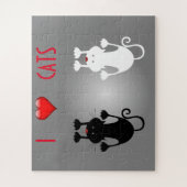 I Liebe Katzen Puzzle (Vertikal)