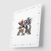 I Liebe Katzen Quadratische Wanduhr (Winkel)