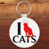 I Liebe Katzen Schlüsselanhänger (Vorderseite)