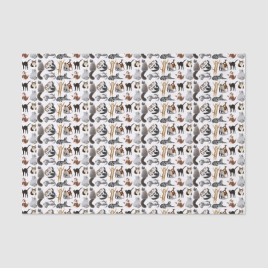 I Liebe-Katzen-Seidenpapier Seidenpapier (Vorderseite)