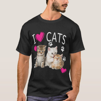 I Liebe Katzen Shirt Katzenliebhaber I Liebe Kätzc