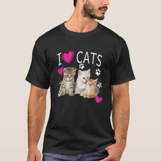 I Liebe Katzen Shirt Katzenlover I Liebe Kätzchen