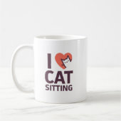 I Liebe-Katzen-Sitzen Kaffeetasse (Links)