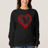 I Liebe Katzen Sweatshirt (Vorderseite)