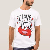 I Liebe Katzen T-Shirt (Vorderseite)