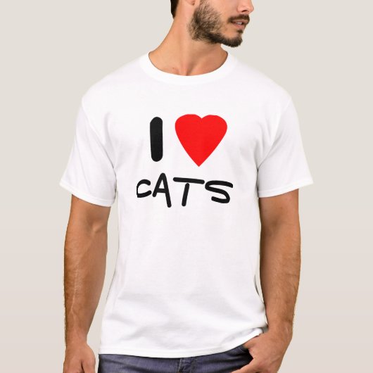 I Liebe-Katzen T-Shirt (Vorderseite)