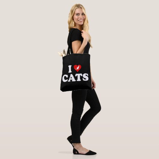 I Liebe Katzen Tasche (Am Model)