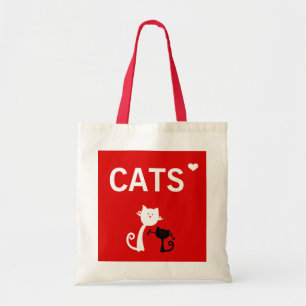 I Liebe-Katzen-Taschentasche Tragetasche