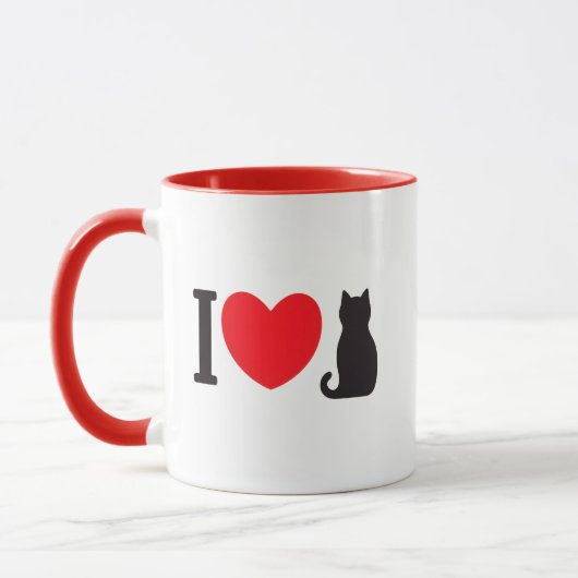 I Liebe Katzen Tasse (Links)