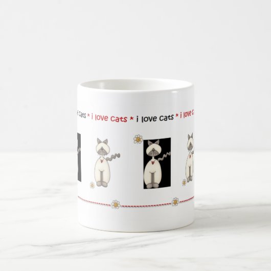 I Liebe-Katzen-Tasse Kaffeetasse (Mittel)