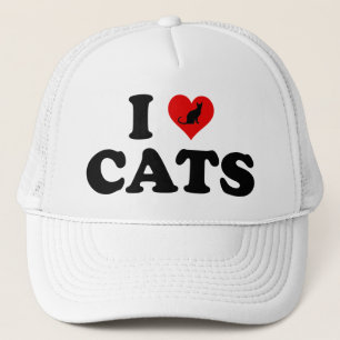 I Liebe Katzen Truckerkappe