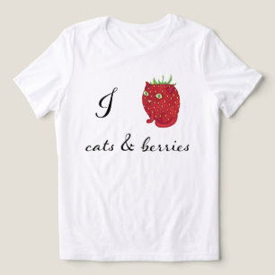 I Liebe Katzen und Berries Tri-Blend Shirt