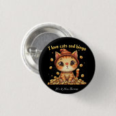 I Liebe Katzen und Bingo Perfect Combo Bingo Liebe Button (Vorne & Hinten)