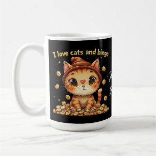I Liebe Katzen und Bingo Perfect Combo Bingo Liebe Kaffeetasse