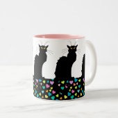 I Liebe-Katzen Zweifarbige Tasse (VorderseiteRechts)