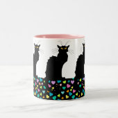 I Liebe-Katzen Zweifarbige Tasse (Mittel)