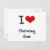 I Liebe Kaugummi Postkarte (Vorne/Hinten)